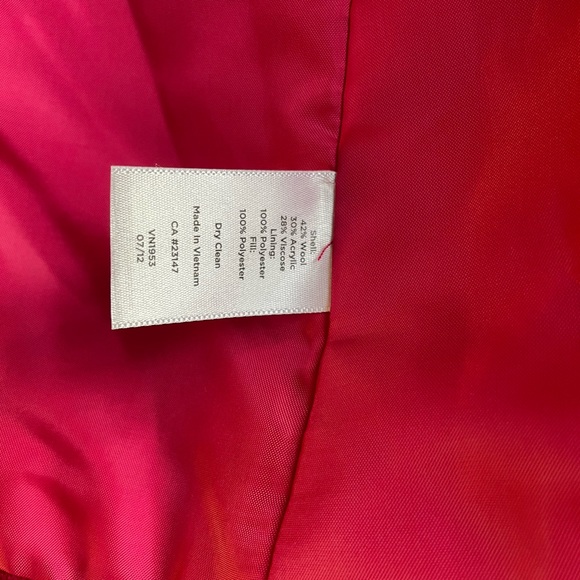 Talbots Vibrant Red Ribbed Cape - Picture 5 of 5